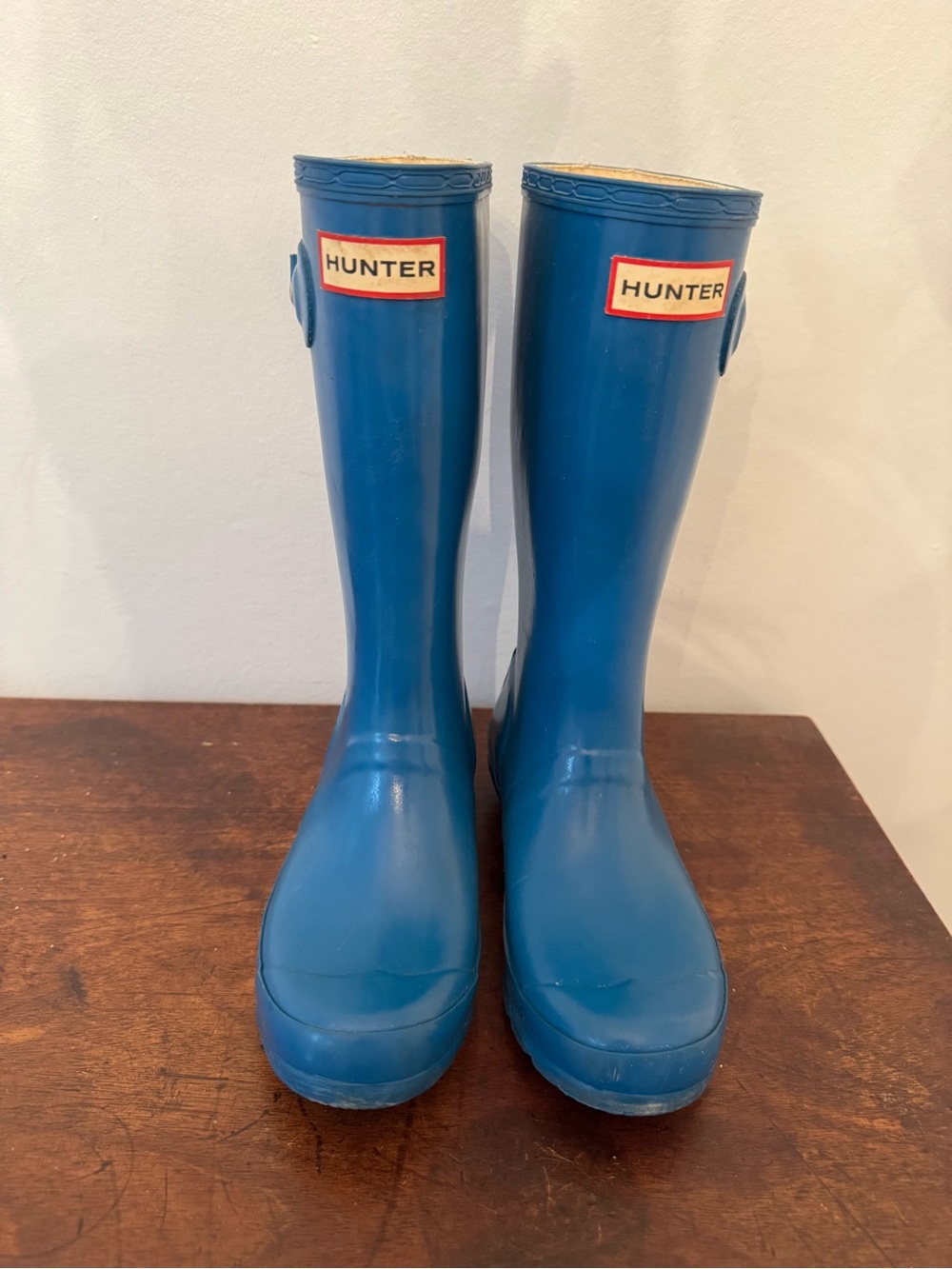Hunter Kids Blue Tall Rain Boots